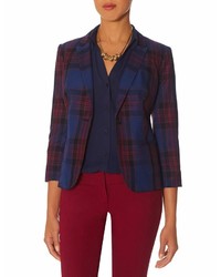 The Limited Plaid One Button Blazer