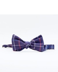 Blade + Blue Navy Red White Plaid Brushed Cotton Bow Tie