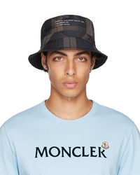 Moncler Genius 7 Moncler Frgmt Hiroshi Fujiwara Brown Blue Check Bucket Hat