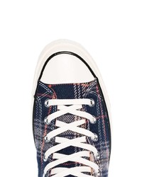 Converse all star hi 70's navy terracotta egret outlet tartan