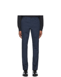 Ps By Paul Smith Blue Check Mid Fit Chino Trousers