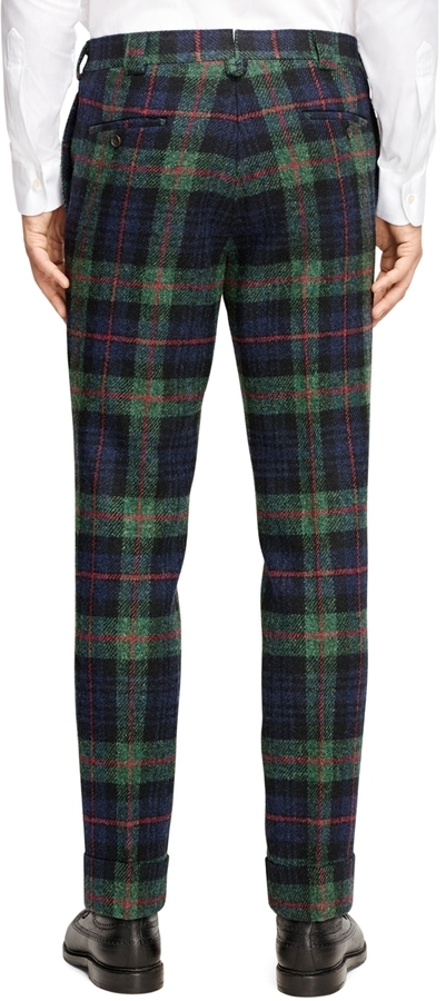 Brooks Brothers Plaid Tab Trousers, $450 | Brooks Brothers | Lookastic.com