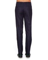 Gieves Hawkes Check Wool Flannel Trousers