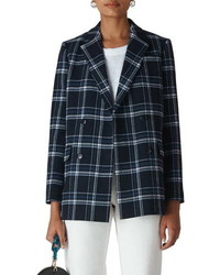 Whistles Double Breasted Check Blazer