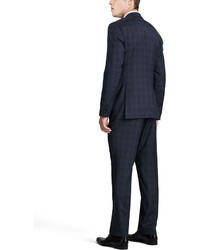 Hugo Boss Boss Jamessharp Plaid Suit Blue