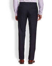 Saks Fifth Avenue Collection Modern Fit Check Wool Trousers