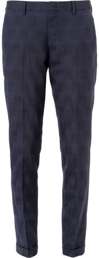 Jerry Blue Check Trousers | Shop Men's Fashion | Marc Darcy