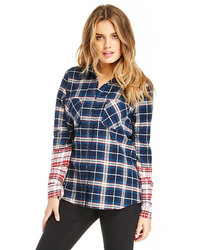 Lucca Couture Plaid Flannel Shirt