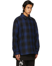 Vetements Blue Flannel Padded Shirt