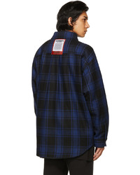 Vetements Blue Flannel Padded Shirt