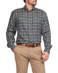 Barbour Coll Thermo Plaid Flannel Button Up Shirt