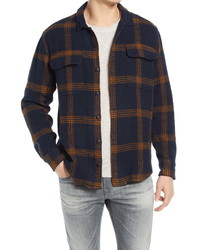 Madewell Flannel Easy Long Sleeve Windowpane Plaid Button Up Camp Shirt