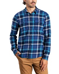 Toad&Co Indigo Organic Cotton Flannel Long Sleeve Button Up Shirt