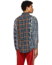 Needles Multicolor Rebuild Upcycled Seven Cut Flannel Shirt