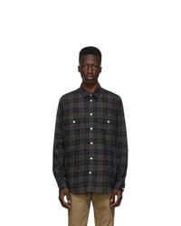 Norse Projects Navy Flannel Check Villads Shirt