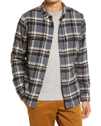 Madewell Perfect Plaid Slub Flannel Long Sleeve Button Up Shirt In Heirloom Blue At Nordstrom