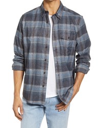 Rhone Plaid Stretch Flannel Button Up Shirt In Outer Space Plaid At Nordstrom