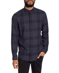 Calibrate Slim Fit Plaid Flannel Button Up Shirt