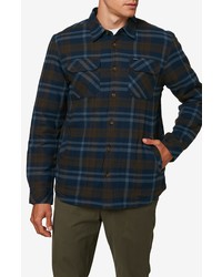 O'Neill Dunmore Plaid Flannel Button Up Shirt Jacket