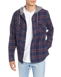 Vans Parkway Classic Fit Plaid Flannel Hooded Shirt Jacket