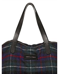 DSquared Foldable Check Wool Flannel Bag