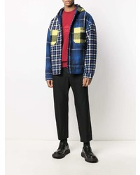 Tommy Jeans Hooded Mixed Plaid Jacket
