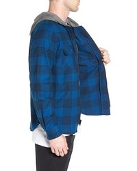 Tavik Izumi Hooded Plaid Flannel Zip Shirt