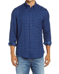 Fit Plaid Cotton Linen Flannel Shirt