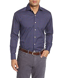 Peter Millar Crown Soft Tahoe Regular Fit Check Button Up Shirt