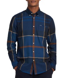 Barbour Dunoon Tailored Fit Plaid Button Up Twill Shirt
