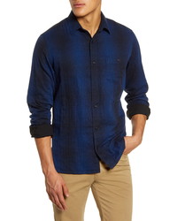 Fit Plaid Twill Button Up Utility Shirt