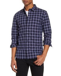French Connection Grindle Regular Fit Plaid Button Up Shirt