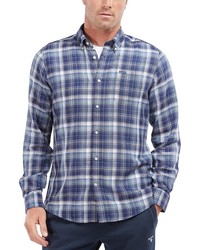 Barbour Kingsand Plaid Button Up Shirt In Navy At Nordstrom