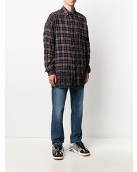 Palm Angels Logo Print Check Pattern Shirt