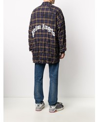 Palm Angels Logo Print Check Pattern Shirt