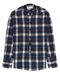 Greg Lauren Plaid Pattern Cotton Shirt