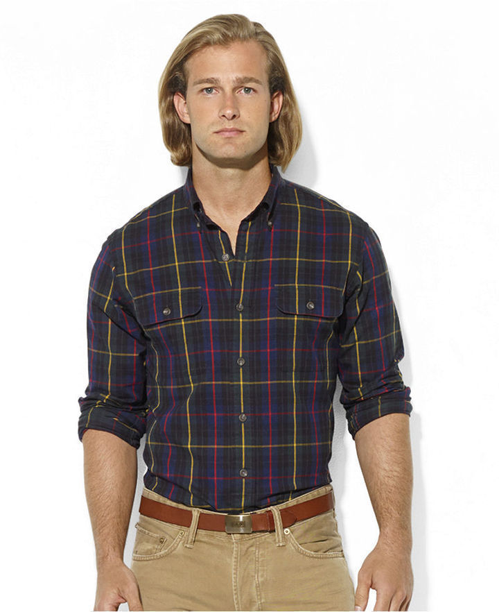 Polo Ralph Lauren Shirt Long Sleeve Plaid Twill Workshirt | Where to ...