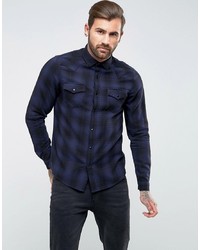 ASOS DESIGN Regular Fit Western Check Shirt
