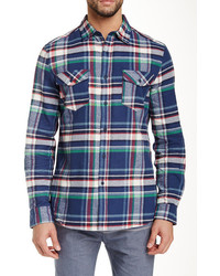 Micros Salem Plaid Long Sleeve Regular Fit Shirt