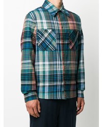 Off-White Stencil Arrows Print Plaid Shirt