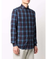 Deperlu Tartan Print Cotton Shirt