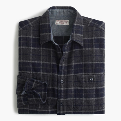 J.Crew Wallace Barnes Heavyweight Flannel In Lenox Plaid 98 J