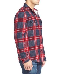 Wallin Bros Thermal Lined Trim Fit Plaid Flannel Shirt Jacket