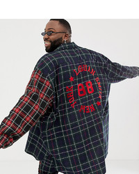 ASOS DESIGN X Laquan Smith Plus Oversized Check Shirt With Back Logo