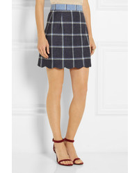 House of Holland Coco Checked Wool Mini Skirt
