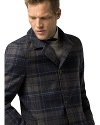 Tommy Hilfiger Tailored Collection Plaid Trench Coat