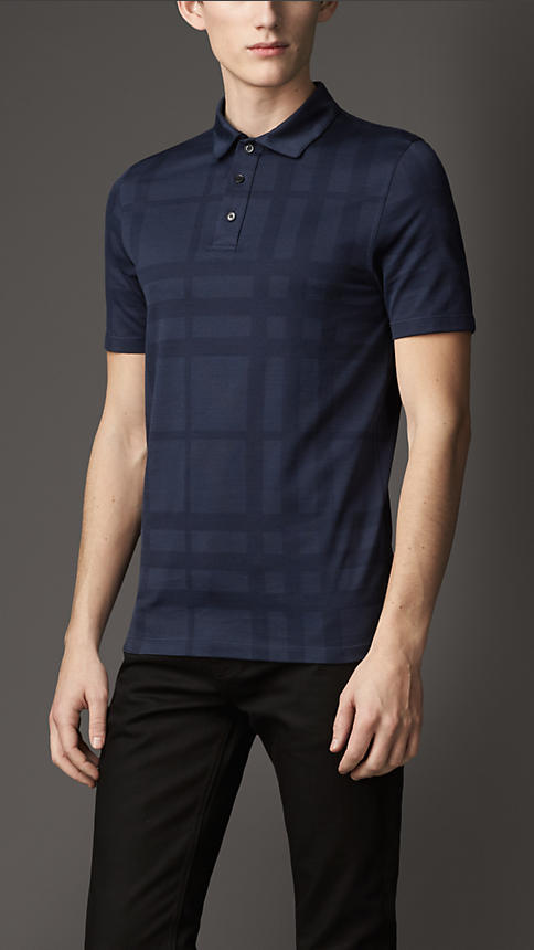 Burberry Check Cotton Polo Shirt, $395 | Burberry | Lookastic