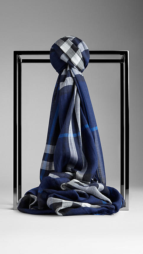 burberry navy scarf