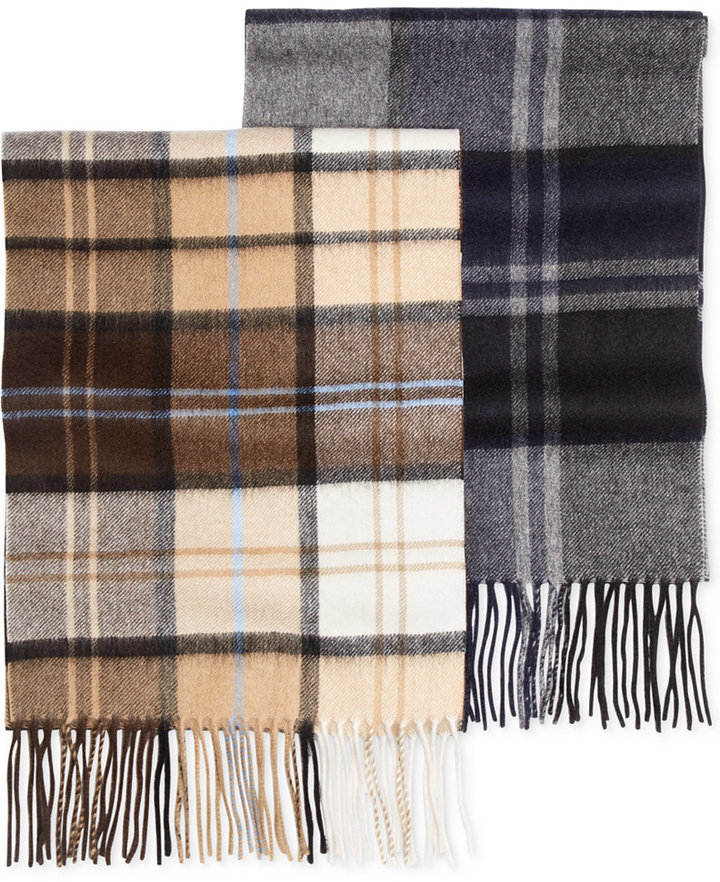 Club Room Cashmere Plaid Scarf | Where to buy & how to wear