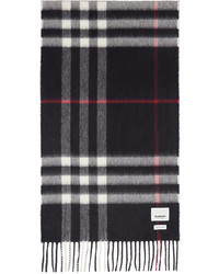 Burberry Navy Classic Check Scarf